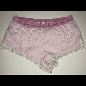 Pink Victoria Secret sleeping shorts